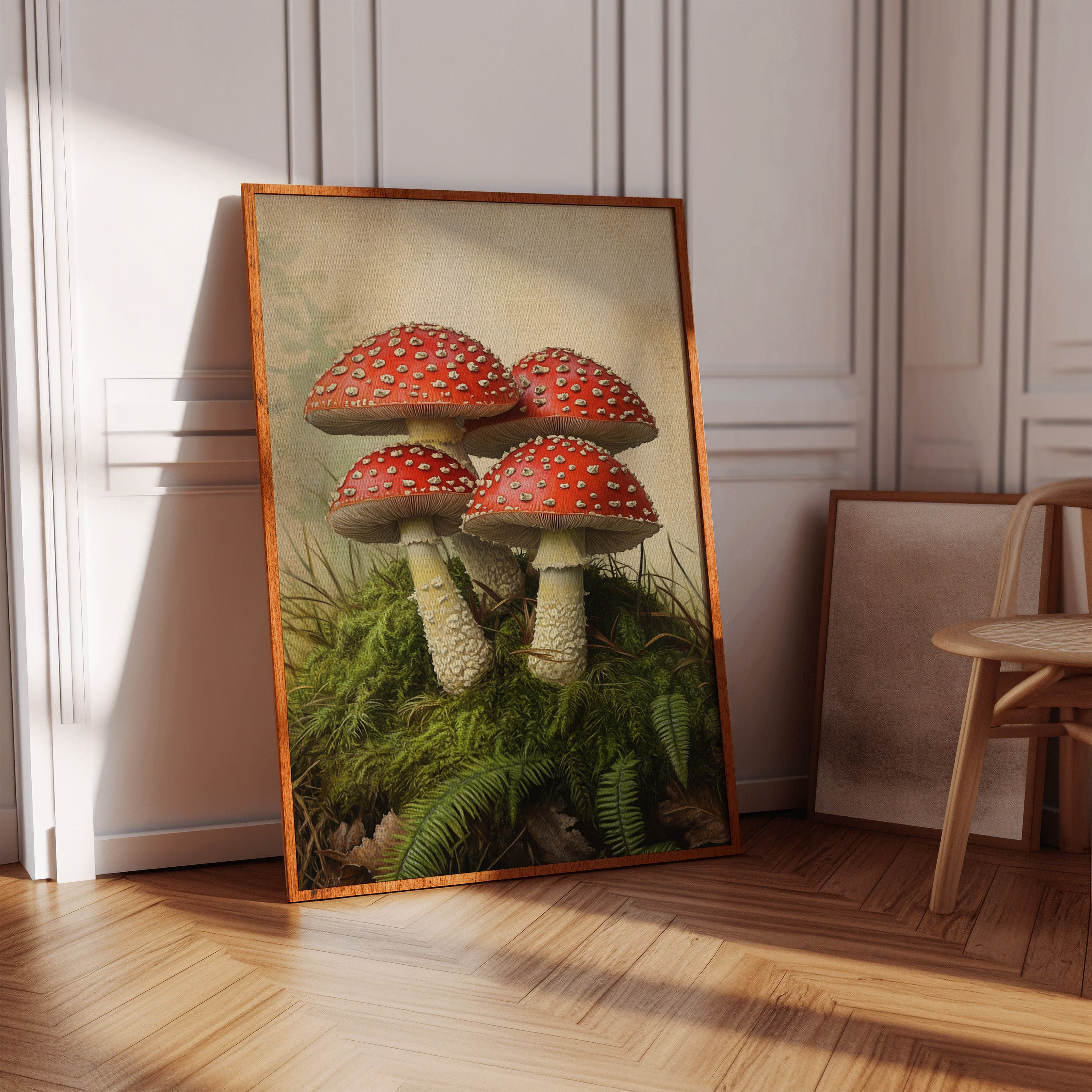 Crimson Mushrooms Emerge