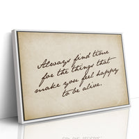 Handwritten Reminder to Live