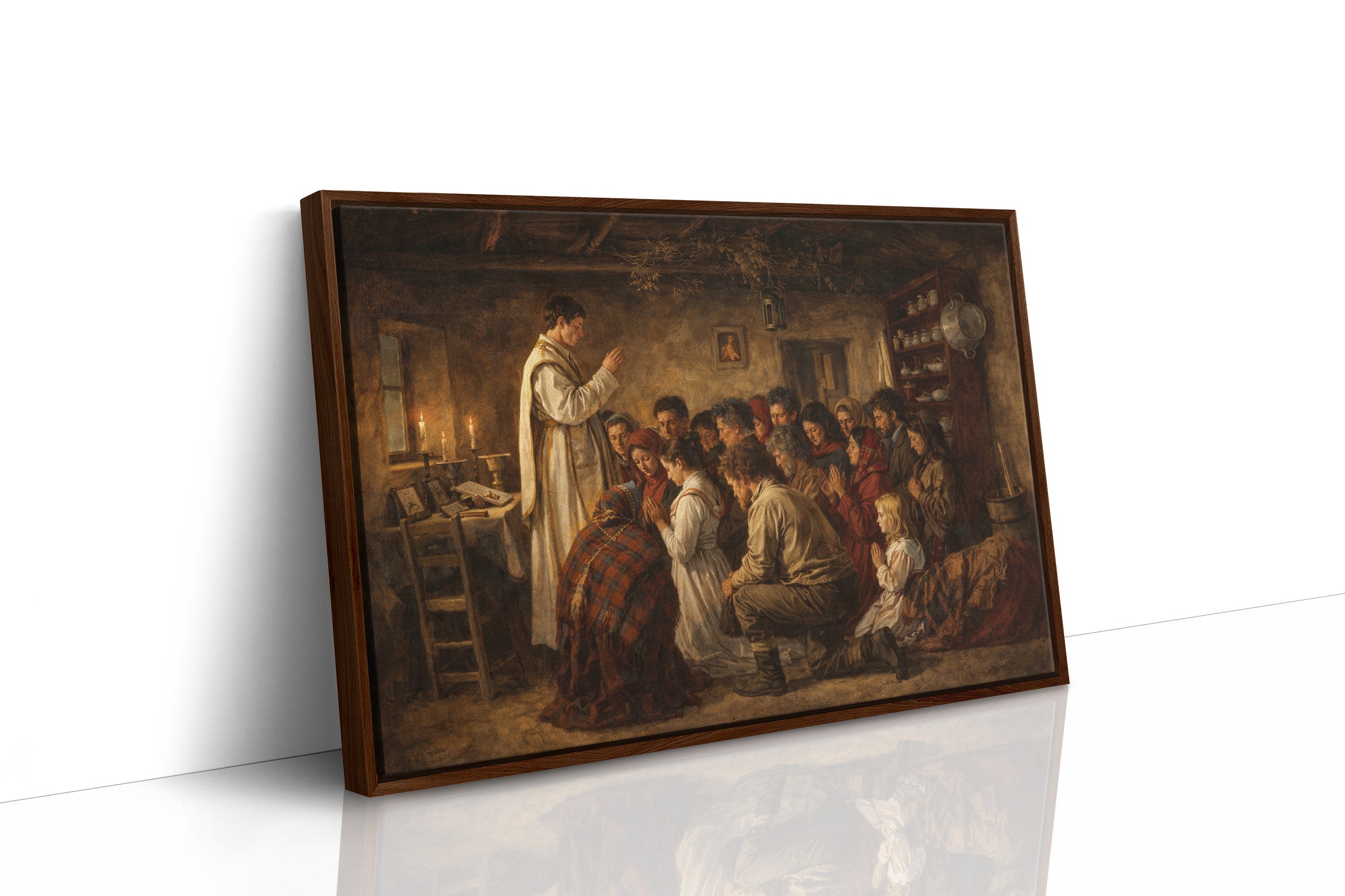 Humble Prayers in Rustic Sanctuary