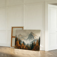 Autumn Gold Meets Mountain Snow
