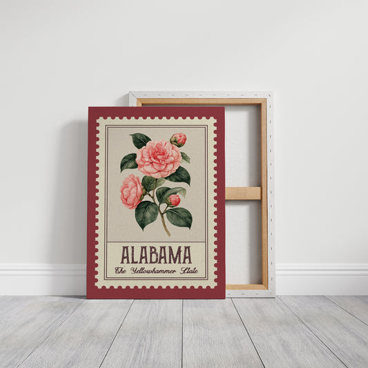 Alabama Camellia Postage Stamp