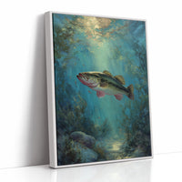 Sunlit Bass In Aqua Depths