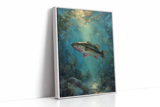 Sunlit Bass In Aqua Depths
