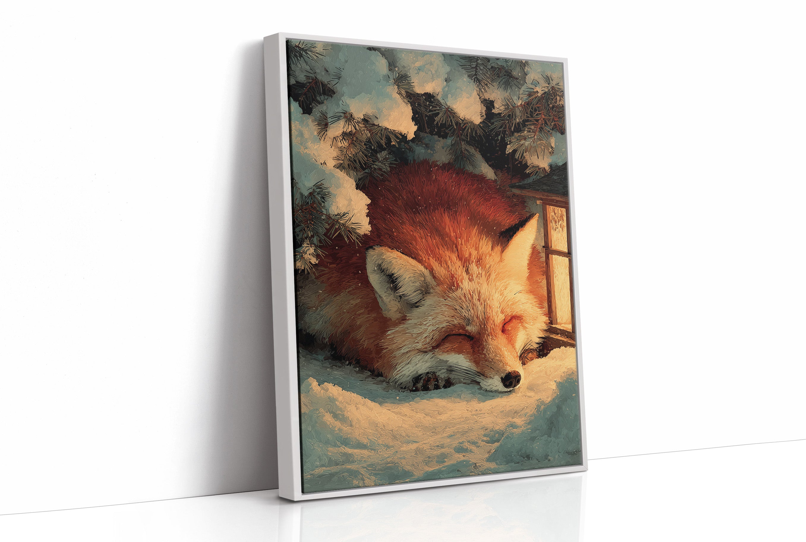 Curled Up in Winter's Glow
