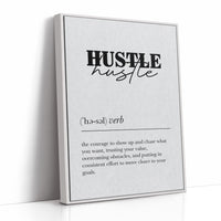 Hustle Definition Minimalist Typography Print