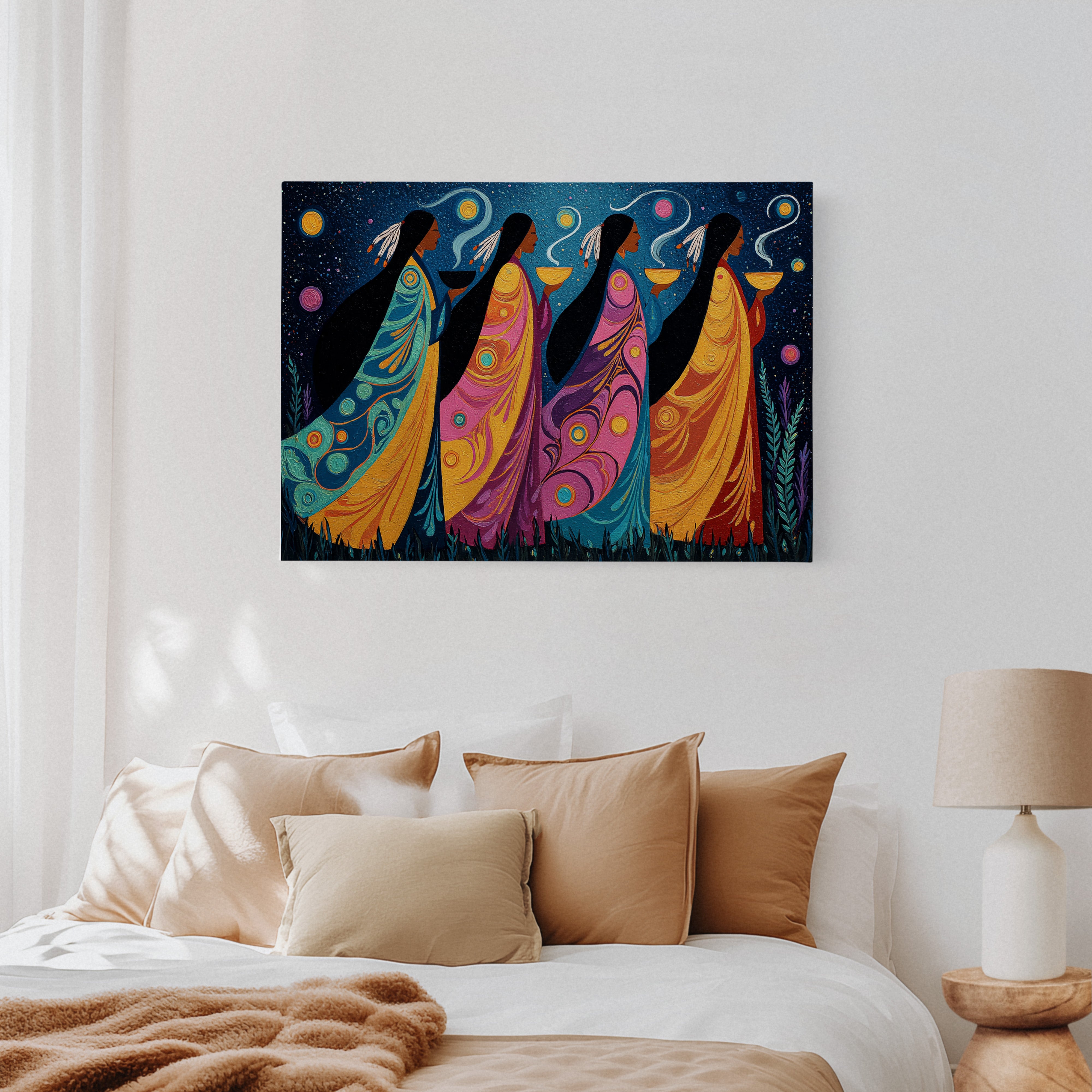 Sacred Stars Dance Through Night