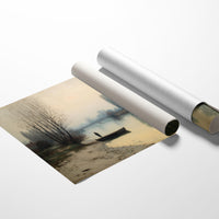 Solitary Shore In Misty Light