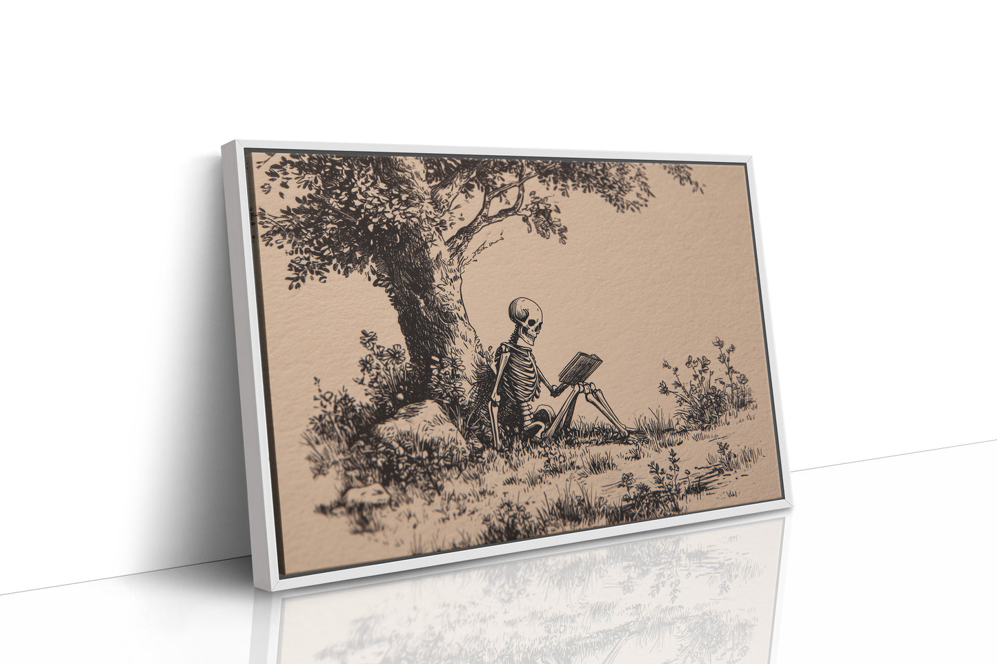 Eternal Reader Under Oak Boughs