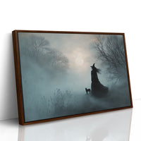 Fog Bound Witch Walks Midnight Path