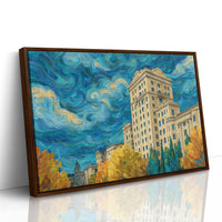Golden Towers Beneath Swirling Skies