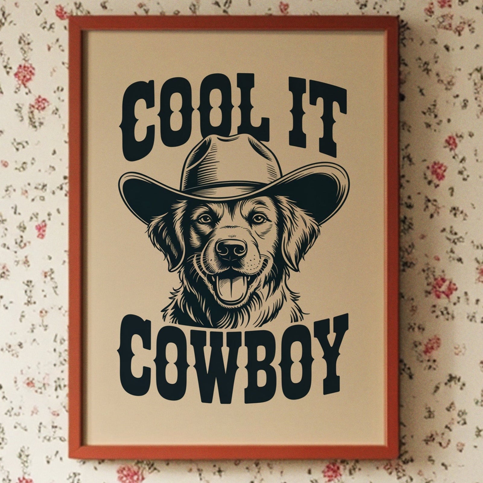 The Canine Cowboy Smiles Wide