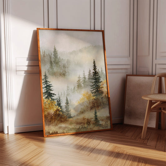 Mist Over Golden Pines