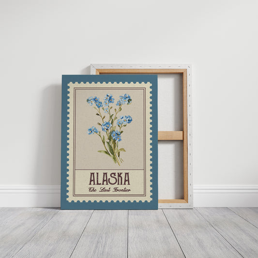 Alaska Forget-Me-Not Watercolor Stamp