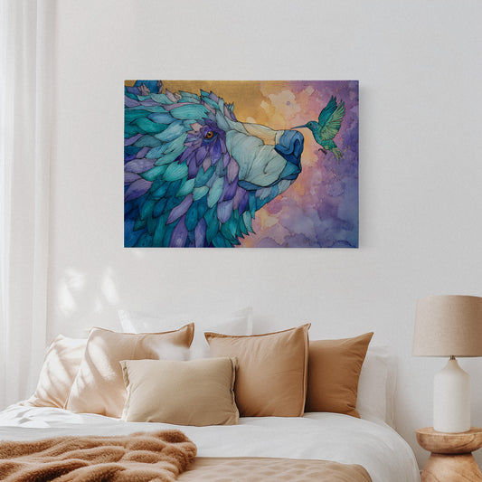 Bear And Hummingbird Share Dawn's Song