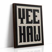 Yeehaw Mosaic Western Shout in Black
