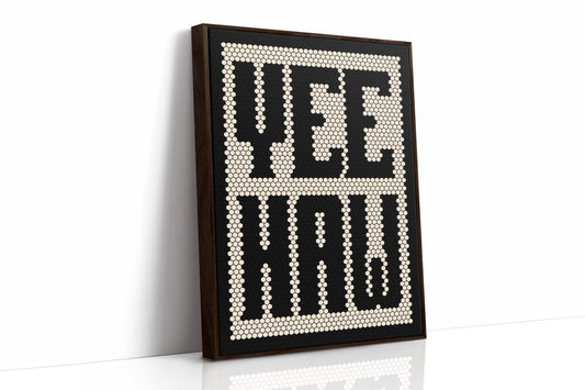 Yeehaw Mosaic Western Shout in Black
