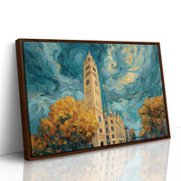 Clocktower Beneath a Turning Sky
