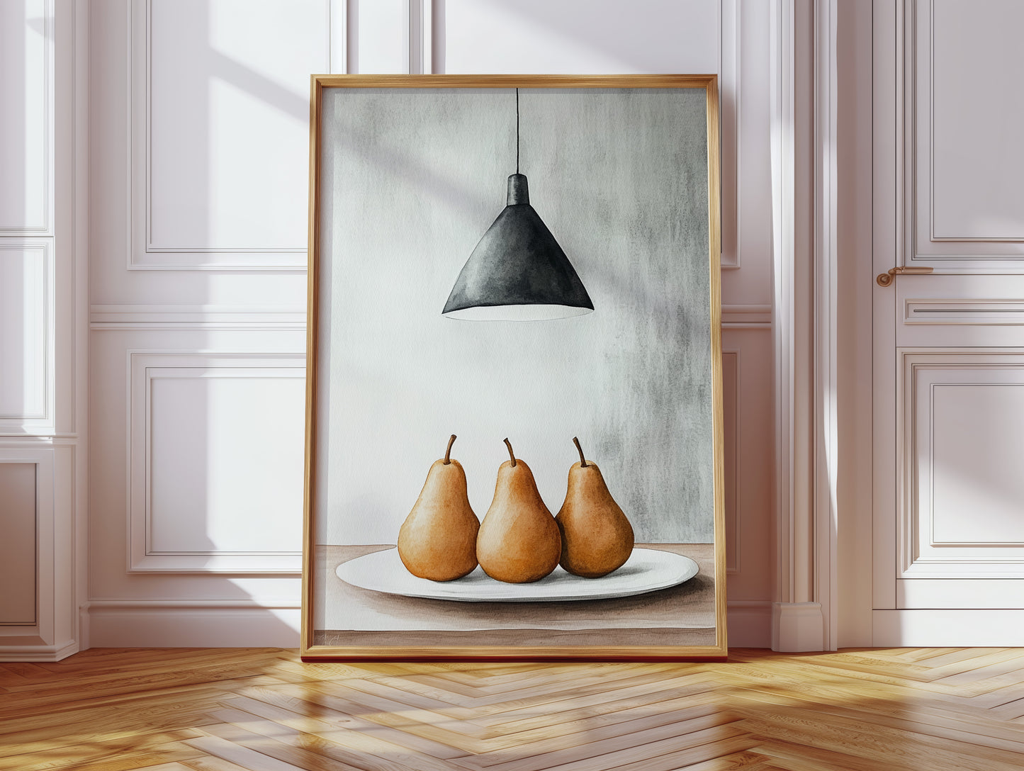 Three Pears Under Industrial Light