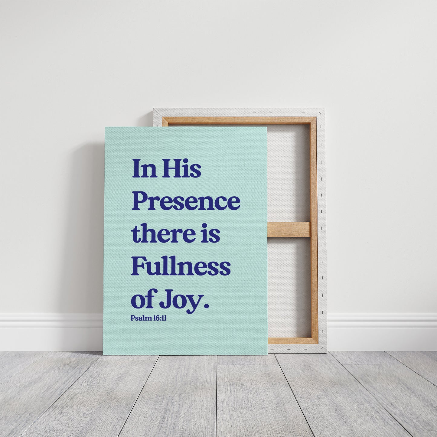 Sacred Words On Mint Canvas