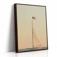 Classic Yacht at Golden Hour