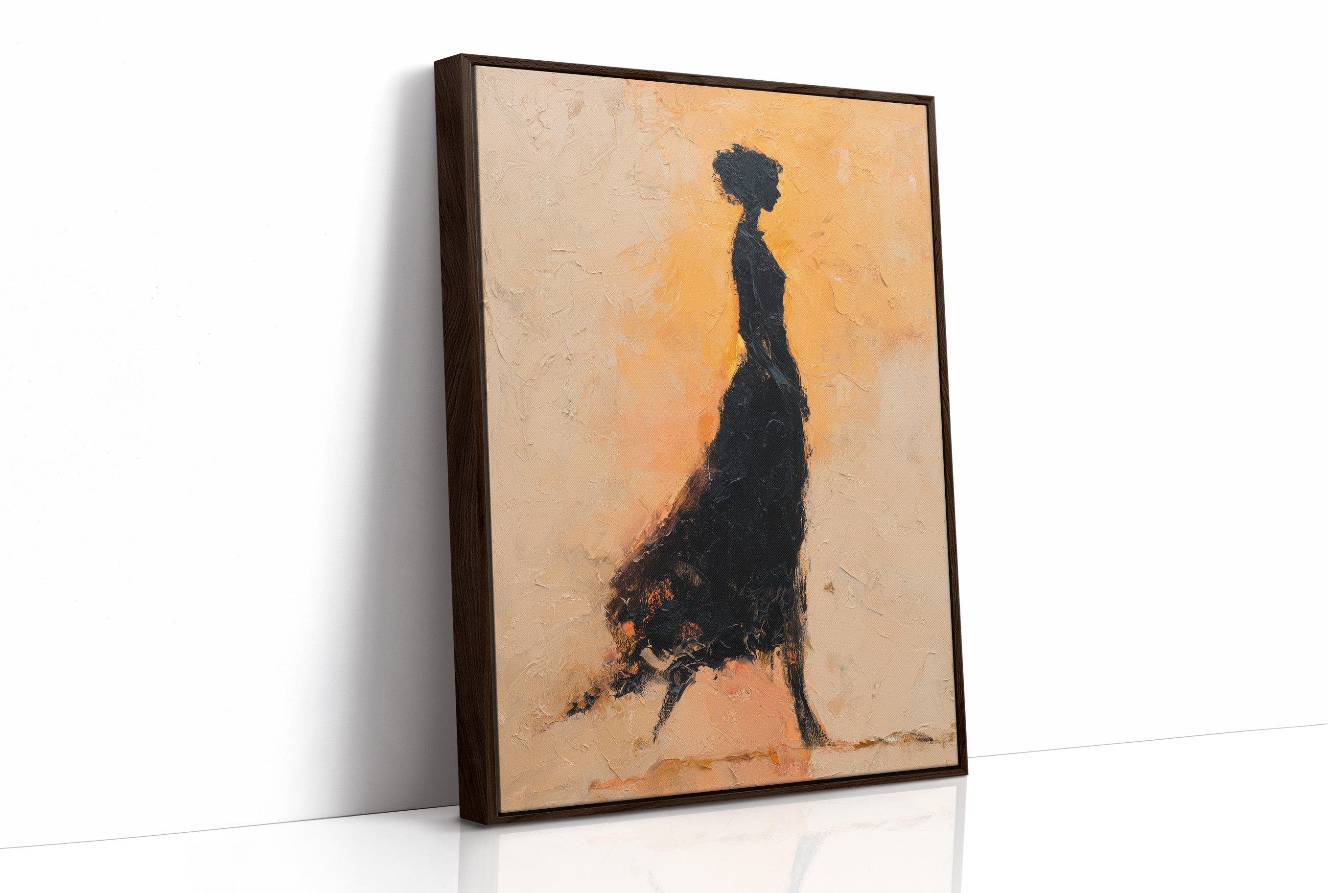 Silhouette In Golden Ember