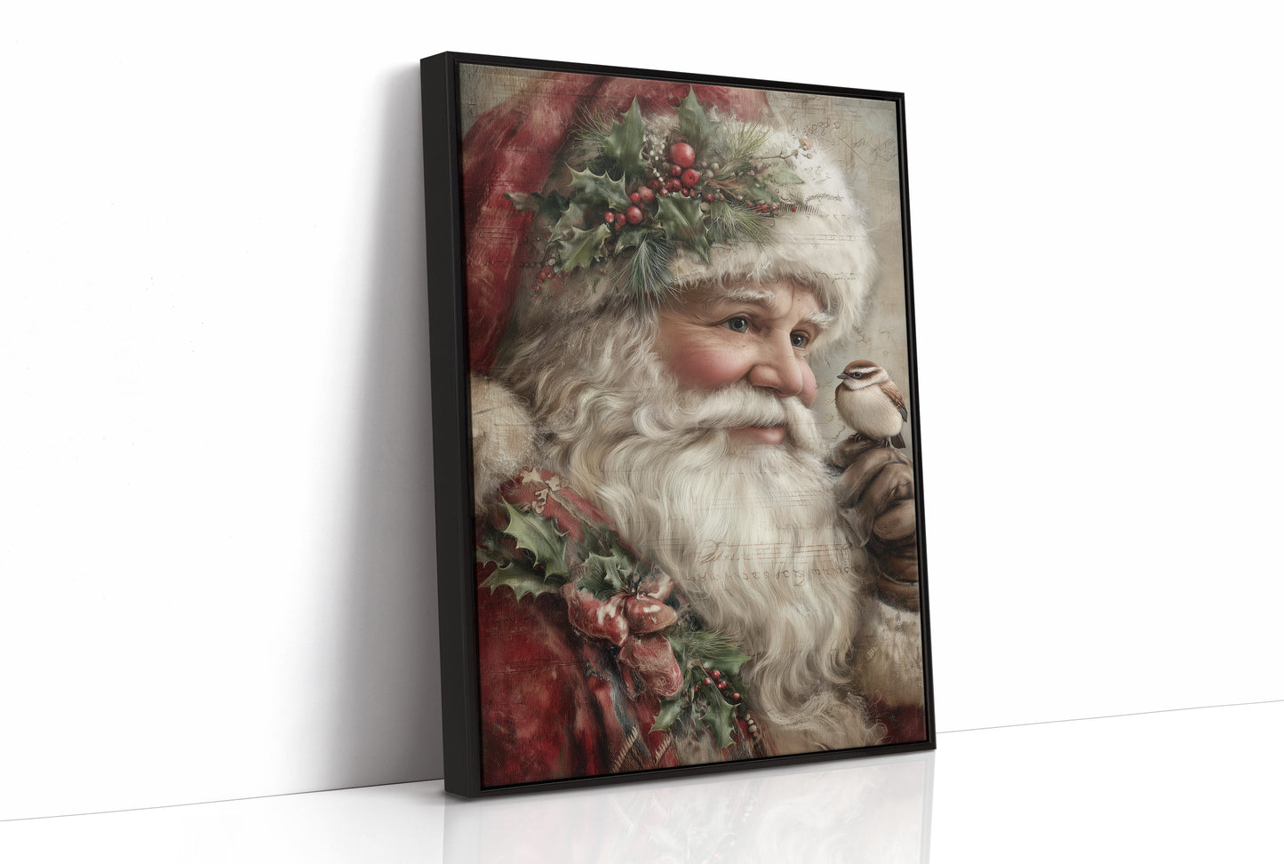 Santa with Nature's Tiny Messenger