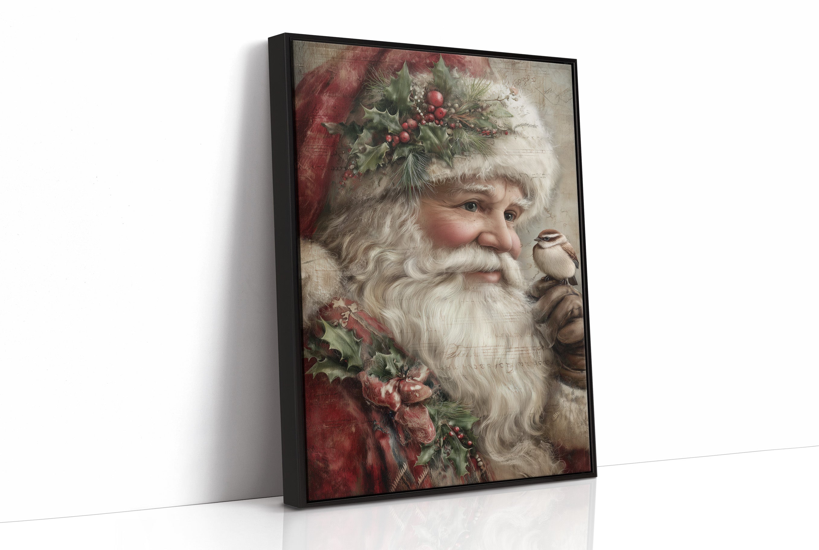 Santa with Nature's Tiny Messenger
