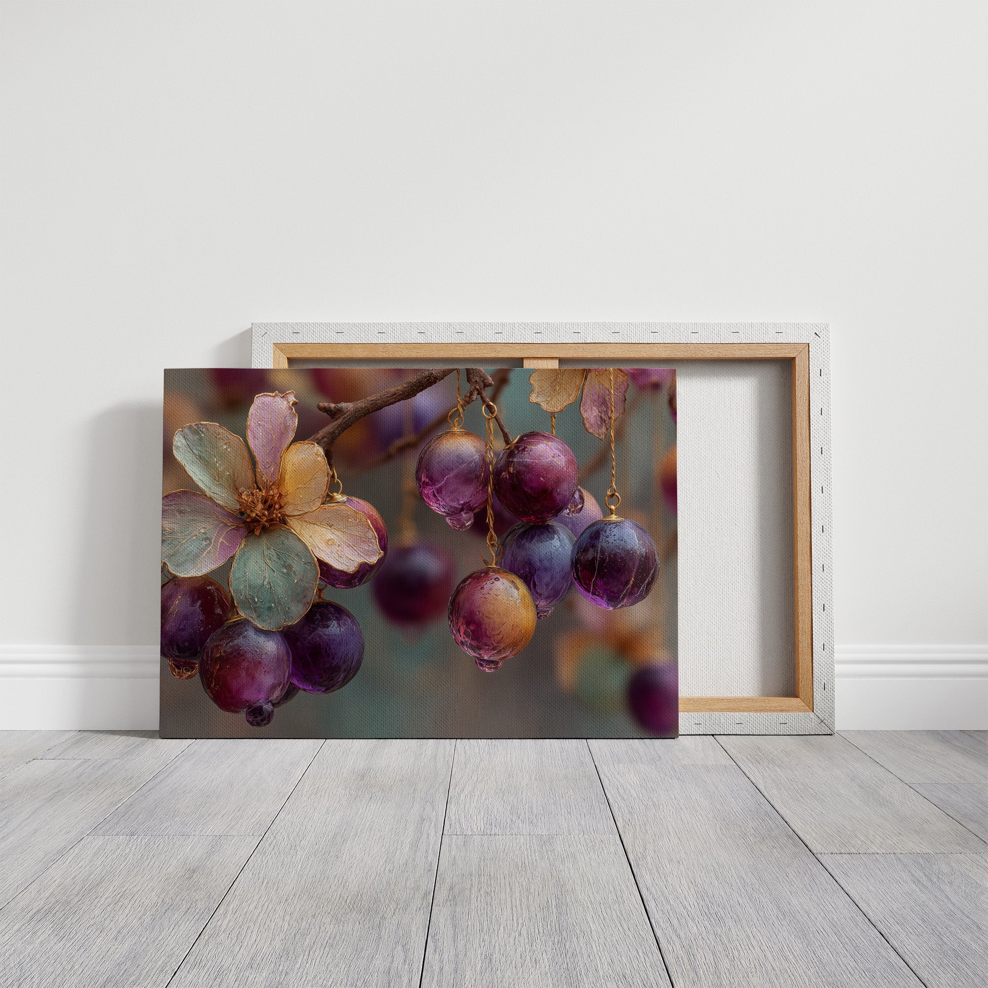 Grapes Spun From Amber Glass