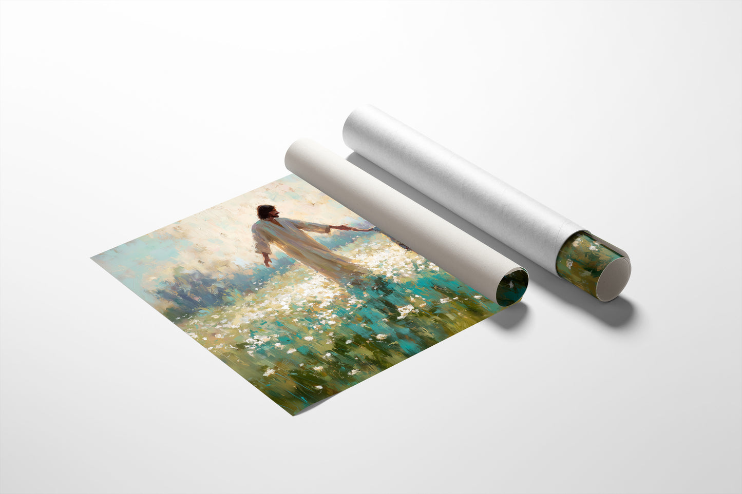 Ethereal Guidance Through Wildflower Fields