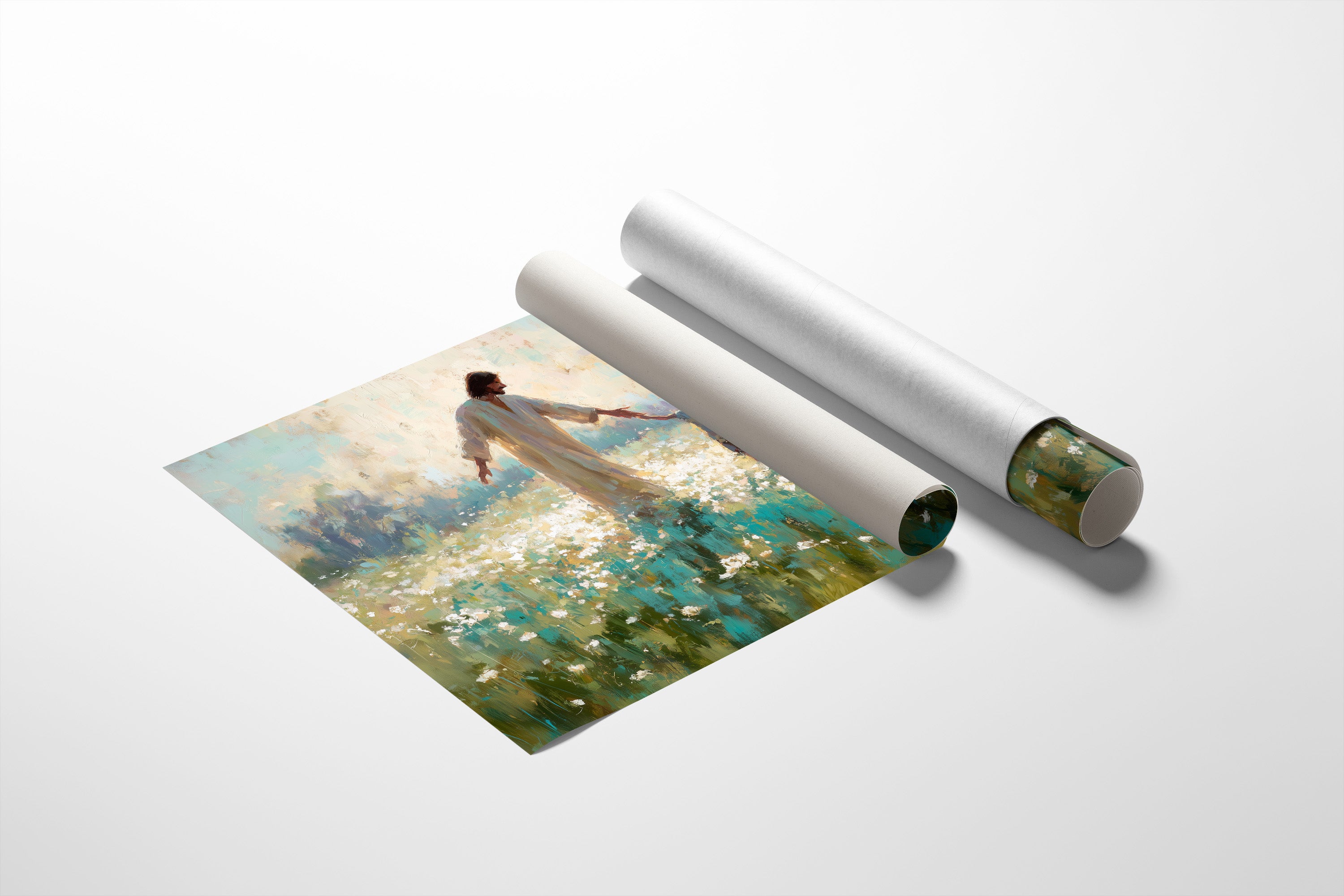 Ethereal Guidance Through Wildflower Fields