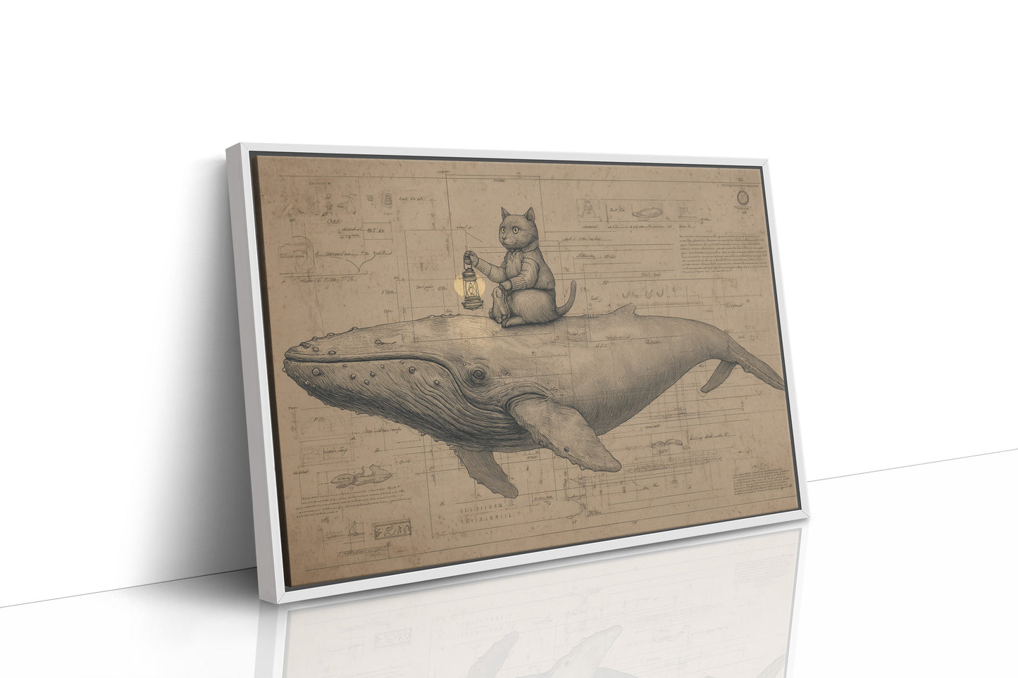 Cat Sailor Charts Ocean Dreams