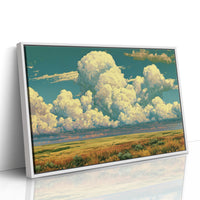 Teal Sky, Towering Clouds