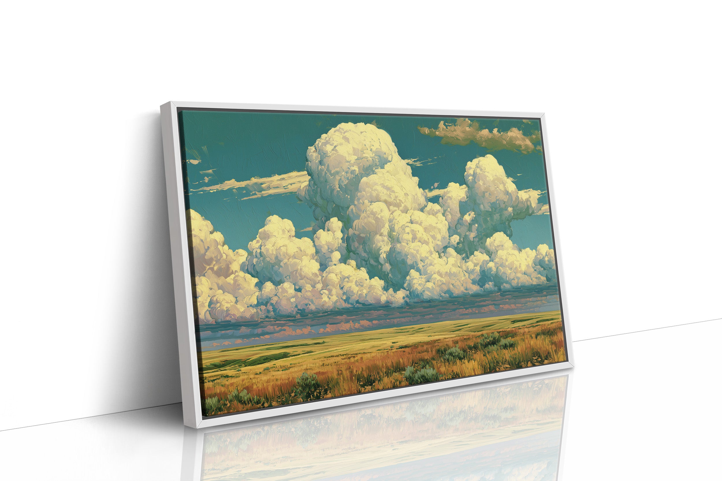 Teal Sky, Towering Clouds