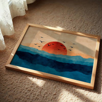 Birds Circle Morning's Coral Rise