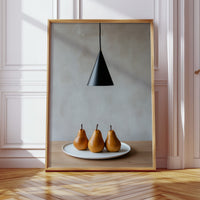 Three Pears Under Modern Light