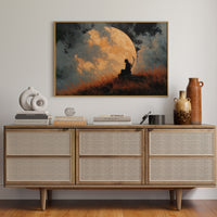 Silhouette Against the Rising Moon
