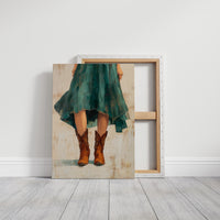 Emerald Twirl Meets Western Leather