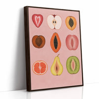 Fruits of Love – Feminine Fruit Print on Pink