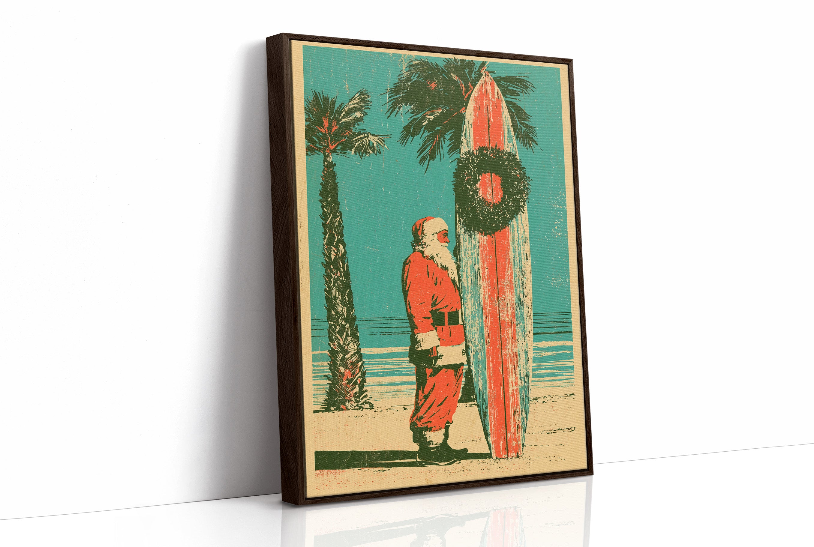 Surfboard Santa, Coastal Christmas