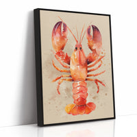 Crimson Tides: Watercolor Crustacean Study