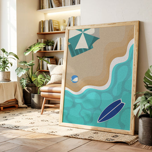 Beach Ball Plays With Turquoise Tides