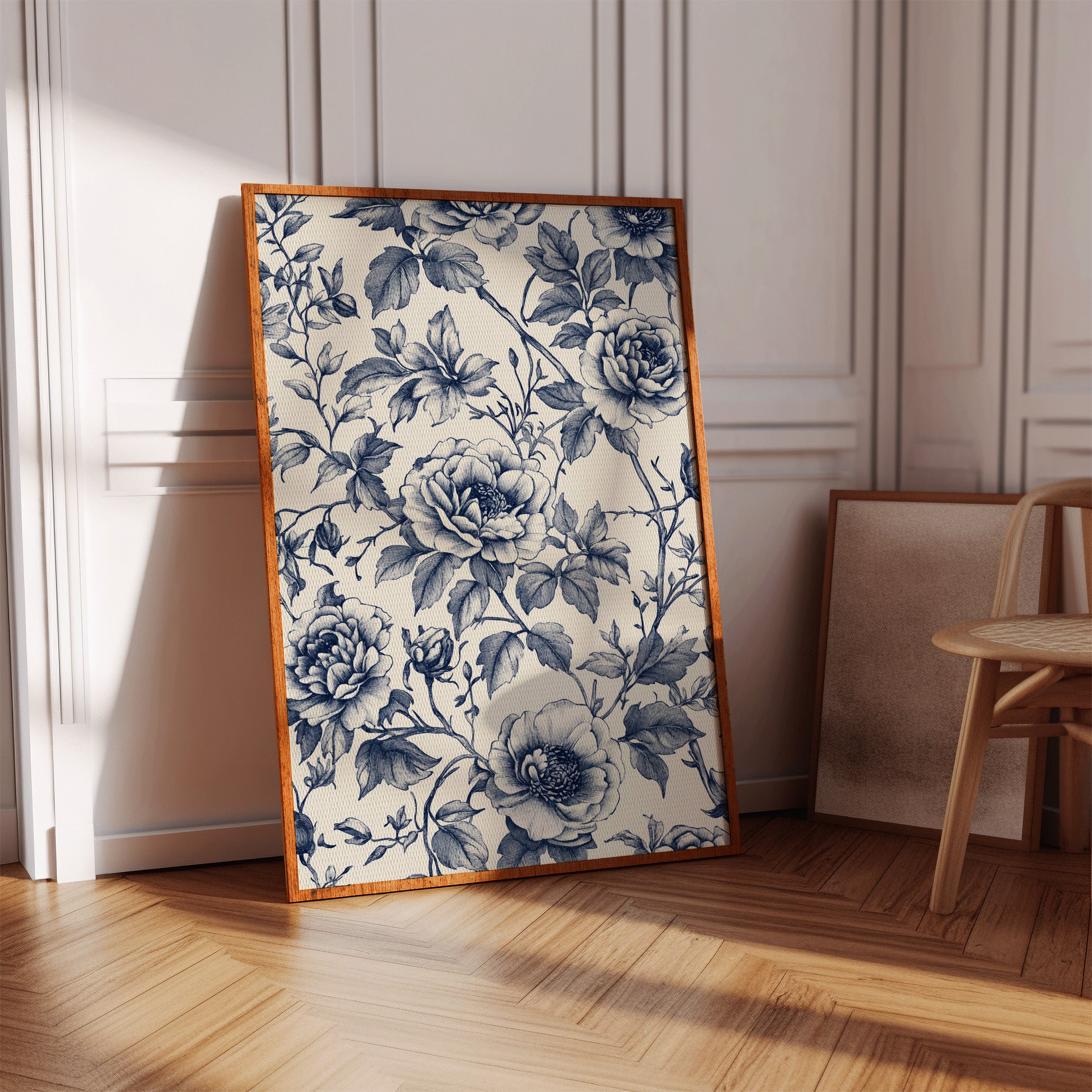 Petals' Secrets in Indigo Light
