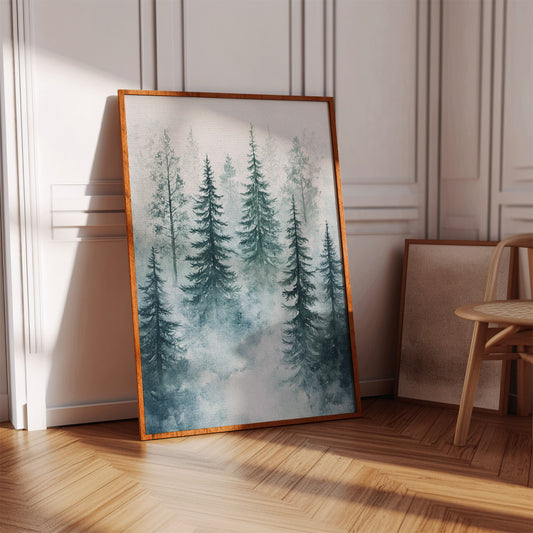 Veil of Mist Among Pines