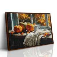 Pumpkins Rest On October's Windowsill