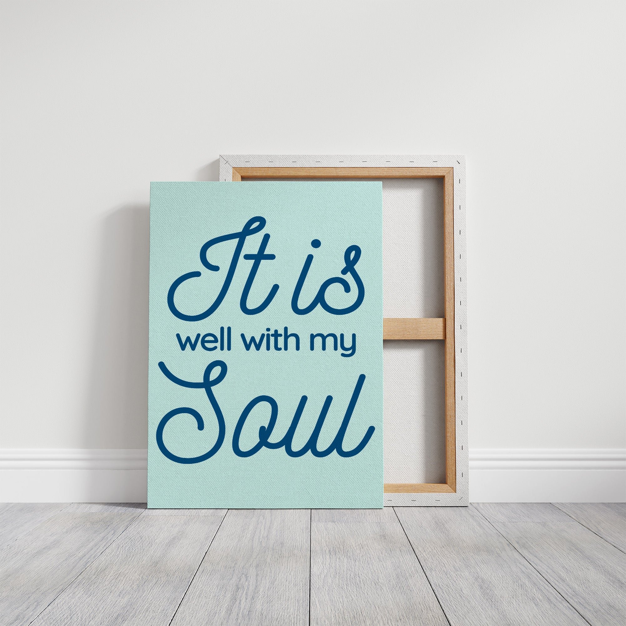Serene Words On Mint Canvas