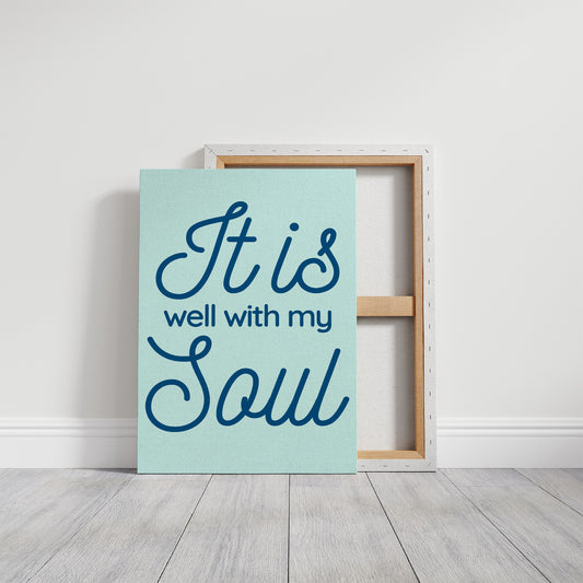Serene Words On Mint Canvas