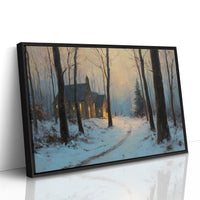 Warm Light in Winter Woods