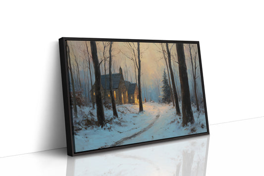 Warm Light in Winter Woods