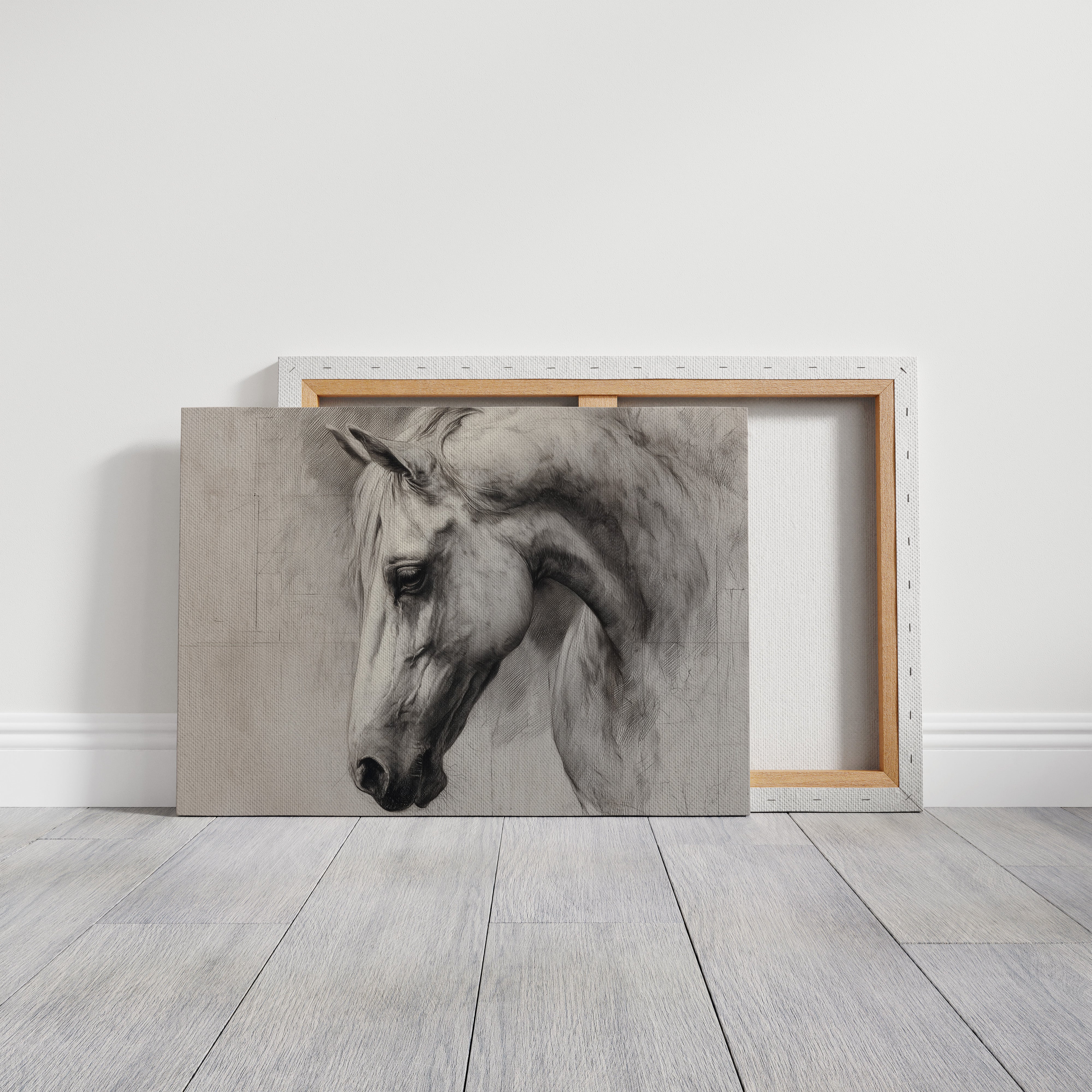 Equine Elegance in Charcoal Whispers