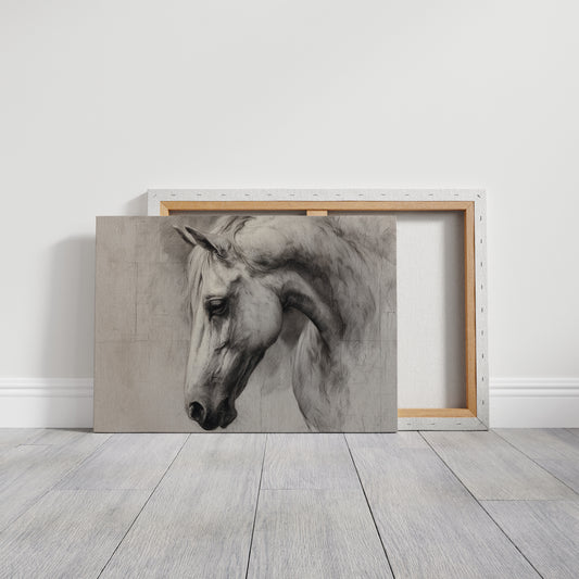 Equine Elegance in Charcoal Whispers